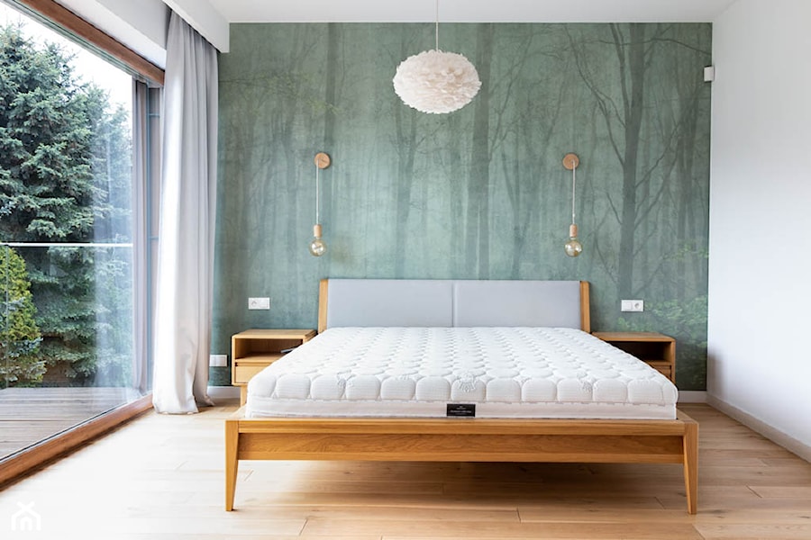Średnia biała sypialnia, styl nowoczesny - zdjęcie od Goodfoto Izabela Koziol