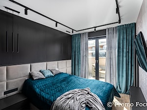 Mieszkanie dla faceta 70 m - Sypialnia, styl nowoczesny - zdjęcie od Fotografia Wnętrz Kraków- Promofocus