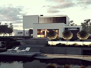 Wizualizacja 3D nowoczesnego domu jednorodzinnego - zdjęcie od Rooven fotorealistyczne WIZUALIZACJE 3D i ANIMACJE