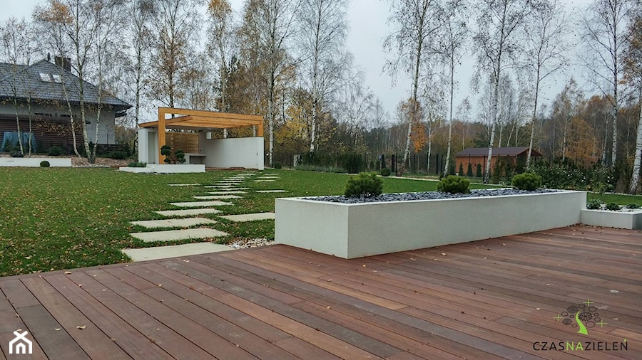 Ogród minimalistyczny - Duży ogród za domem, styl nowoczesny - zdjęcie od Czas na zielen
