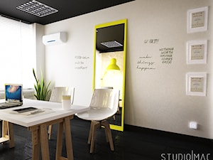 PROJEKT GABINETU TRENERA PERSONALNEGO - Średnie szare biuro, styl nowoczesny - zdjęcie od STUDIO MAC