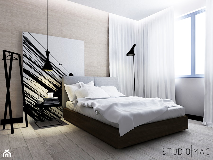 PROJEKT WNĘTRZ DOMU - Sypialnia, styl nowoczesny - zdjęcie od STUDIO MAC