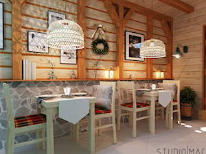 Wnętrze kawiarni w stylu Tyrolskim - zdjęcie od STUDIO MAC