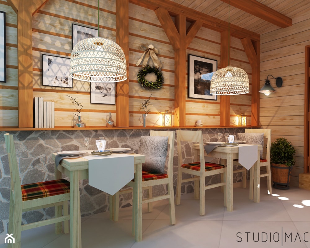 Wnętrze kawiarni w stylu Tyrolskim - zdjęcie od STUDIO MAC - Homebook