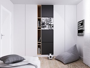PROJEKT MIESZKANIA 55 m2 - Średni biały pokój dziecka dla nastolatka dla chłopca, styl nowoczesny - zdjęcie od STUDIO MAC