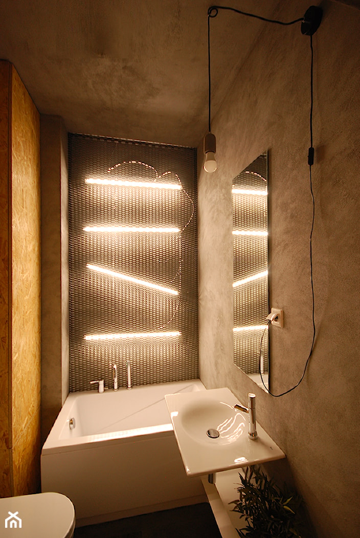 mini apartament - Mała bez okna łazienka, styl nowoczesny - zdjęcie od PROJEKTOWANIE_OD_A_DO_Z - Homebook
