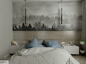 Sypialnia z motywem lasu