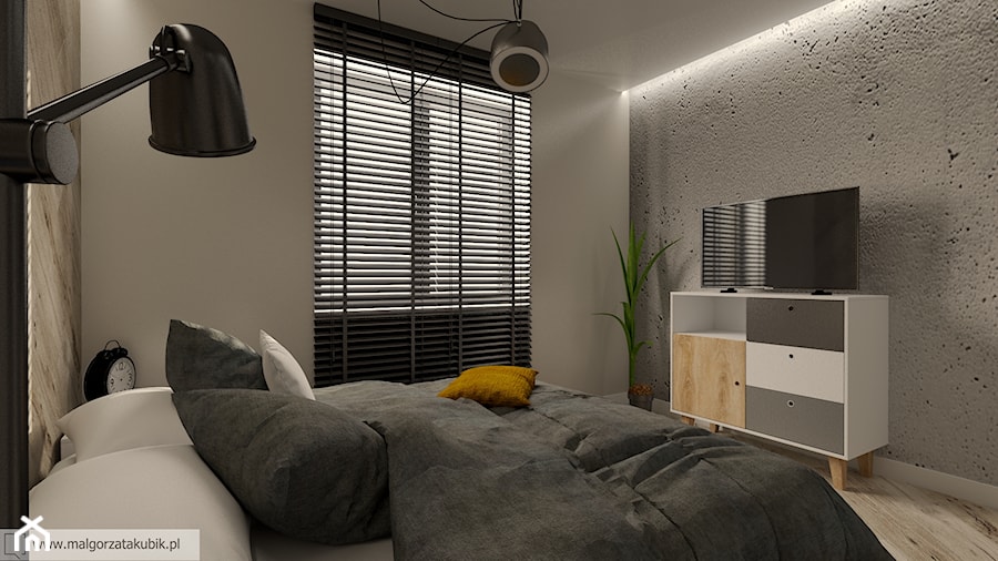 Minimalistyczna sypialnia - zdjęcie od Malgorzata Kubik