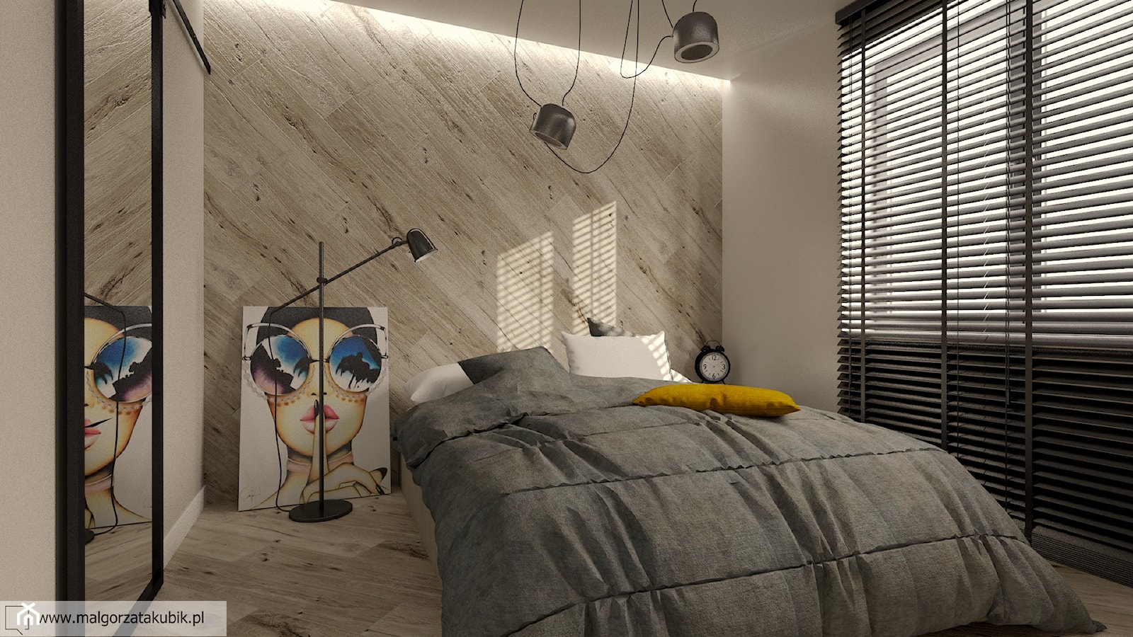 Minimalistyczna sypialnia - zdjęcie od Malgorzata Kubik - Homebook