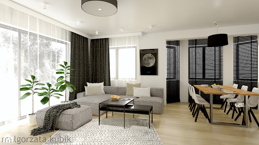 Dom pod Łodzią - Salon, styl minimalistyczny - zdjęcie od Malgorzata Kubik