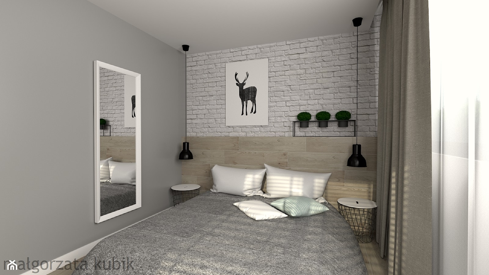 Sypialnia w stylu skandynawskim - zdjęcie od Malgorzata Kubik - Homebook