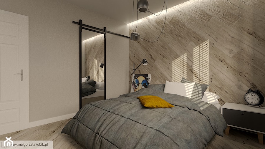 Minimalistyczna sypialnia - zdjęcie od Malgorzata Kubik