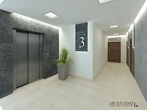 Aranżacja wnętrz części wspólnych w budynku wielorodzinnym w Oświecimiu - zdjęcie od JB STUDIO Architektoniczne Joanna Bak