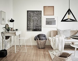 Mały biały salon, styl skandynawski - zdjęcie od LEDLIGHT.pl - Homebook