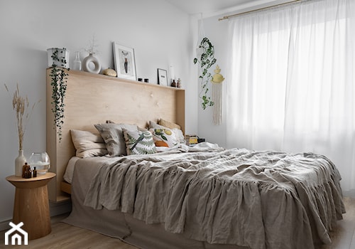 Mieszkanie w stylu Eco/vintage - Średnia biała sypialnia, styl vintage - zdjęcie od Mikołaj Dąbrowski