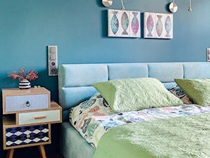 Sesja zdjęciowa mieszkania - Mała niebieska sypialnia, styl nowoczesny - zdjęcie od Studio Buffavento | Paulina Zatorska