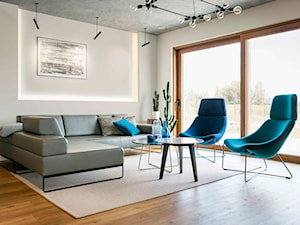dom jednorodzinny 228 - Średni biały salon, styl nowoczesny - zdjęcie od TheSwallows