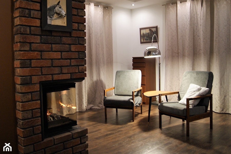 DOM W OSIELSKU - Średni biały salon, styl nowoczesny - zdjęcie od aCh studio