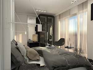 Apartament - Mała biała sypialnia, styl nowoczesny - zdjęcie od Tabin Design