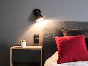 Mieszkanie w Poznaniu - Mała szara sypialnia - zdjęcie od 3XB Architekci