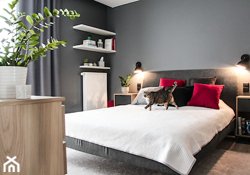 Mieszkanie w Poznaniu - Mała czarna sypialnia - zdjęcie od 3XB Architekci