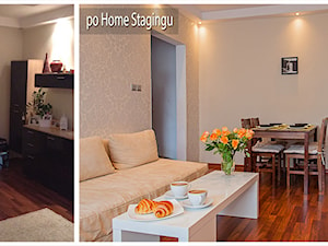 Home Staging, Katowice, ul. Józefowska - Salon, styl nowoczesny - zdjęcie od Sceny Domowe - Home Staging w Małopolsce i na Śląsku