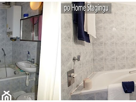 Aranżacje wnętrz - Łazienka: Home Staging, ul. Szafera, Kraków - Łazienka, styl minimalistyczny - Sceny Domowe - Home Staging w Małopolsce i na Śląsku. Przeglądaj, dodawaj i zapisuj najlepsze zdjęcia, pomysły i inspiracje designerskie. W bazie mamy już prawie milion fotografii!