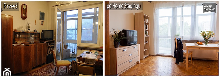 Salon po zmianach - zdjęcie od Sceny Domowe - Home Staging w Małopolsce i na Śląsku