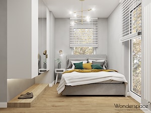 Mieszkanie z granatowym akcentem - Sypialnia, styl nowoczesny - zdjęcie od Wonderspace - studio projektowania wnętrz