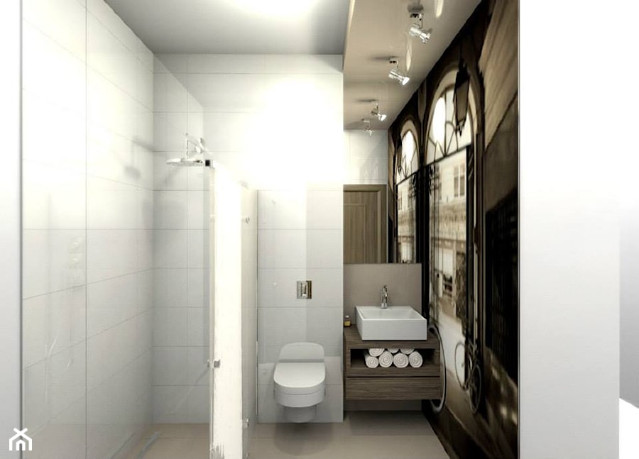 projekt/łazienki - Łazienka - zdjęcie od Pracownia Wnętrz Luiza Feruś