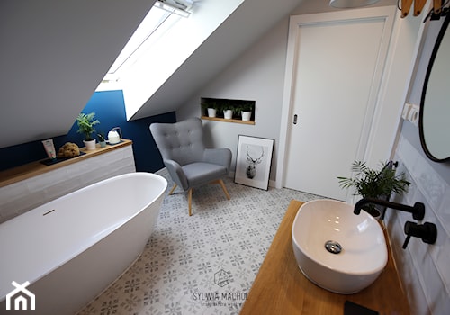 Łazienka z pralnią - zdjęcie od Sylwia Machoł Architektura Wnętrz