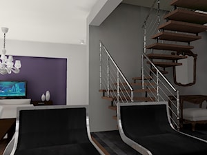 mieszkanie w fioletach - Salon - zdjęcie od Art-Wnętrza Studio Projektowanie Architektury i Wnętrz