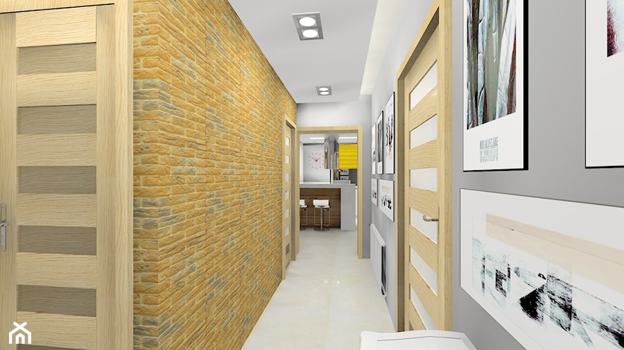 mieszkanie w żółciach - Hol / przedpokój - zdjęcie od Art-Wnętrza Studio Projektowanie Architektury i Wnętrz
