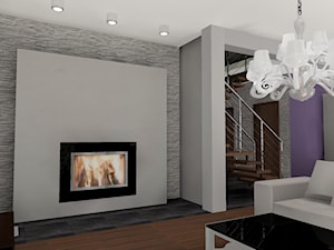 mieszkanie w fioletach - Salon - zdjęcie od Art-Wnętrza Studio Projektowanie Architektury i Wnętrz