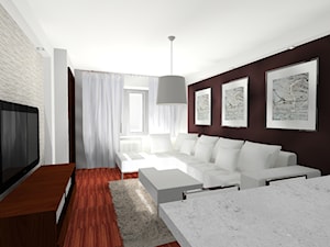 dom w bielach i brązach - Salon - zdjęcie od Art-Wnętrza Studio Projektowanie Architektury i Wnętrz