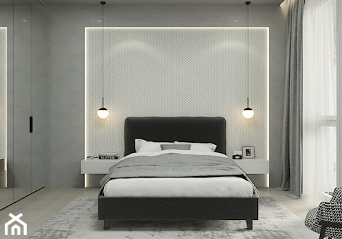 Zawsze BLACK & WHITE - Sypialnia, styl minimalistyczny - zdjęcie od LENA INTERIORS