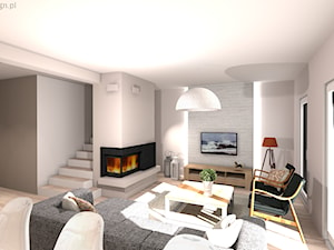 Dom jednorodzinny Będzin - Salon, styl skandynawski - zdjęcie od Inspira Design
