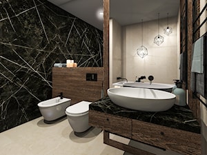 łazienka z czarnym kamieniem - zdjęcie od NOWA-FORMA PRACOWNIA ARCHITEKTURY WNĘTRZ I OGRODÓW