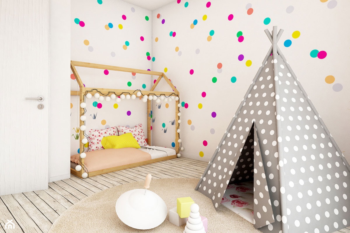Naklejki ścienne kolorowe kropki do pokoju dziecka - zdjęcie od Jazami - Homebook