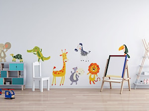 Naklejki ścienne kolorowe zwierzaki do pokoju dziecka - zdjęcie od Jazami