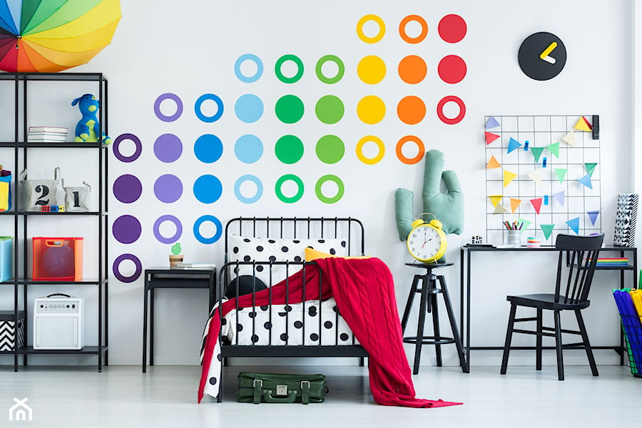 Kolorowe naklejki ścienne do pokoju nastolatka - zdjęcie od Jazami