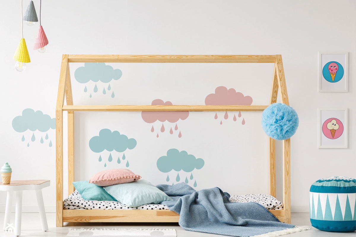 Naklejki ścienne pastelowe chmurki do pokoju dziecka - zdjęcie od Jazami - Homebook