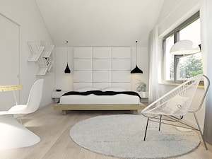 Projekt wnętrza domu jednorodzinnego w Chrzanowie, 180 m2 - Mały biały salon, styl nowoczesny - zdjęcie od TIKA DESIGN