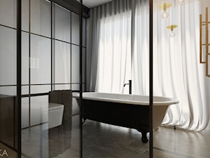 Salon kąpielowy - Średnia jako pokój kąpielowy łazienka z oknem, styl nowoczesny - zdjęcie od TIKA DESIGN