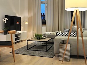 Projekt Bielsko-Biała - Mały biały salon, styl skandynawski - zdjęcie od TIKA DESIGN