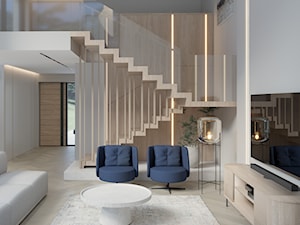 Dom JW w Bielsku-Białej - Salon, styl nowoczesny - zdjęcie od TIKA DESIGN