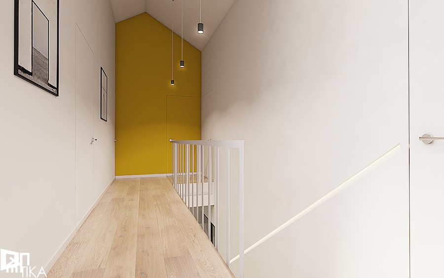 Projekt wnętrza domu jednorodzinnego w Chrzanowie, 180 m2 - Średni biały hol / przedpokój, styl nowoczesny - zdjęcie od TIKA DESIGN