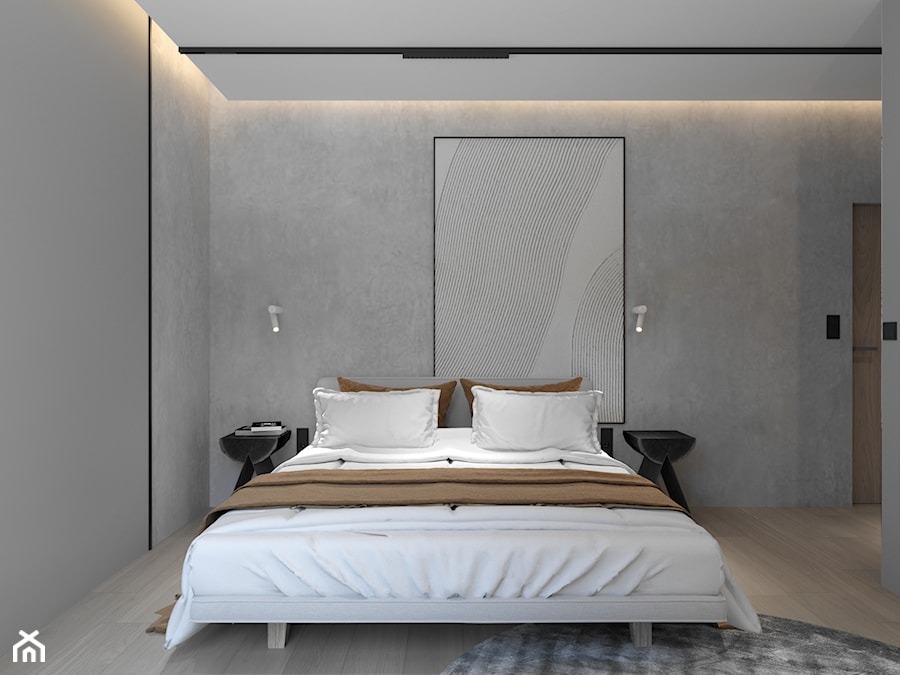 DOM WH, BIELSKO-BIAŁA - Sypialnia, styl minimalistyczny - zdjęcie od TIKA DESIGN