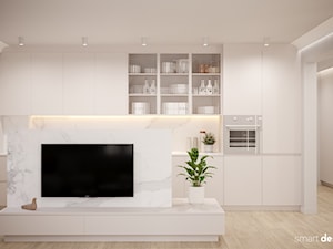 Jasny salon z otwartą kuchnią - zdjęcie od Smart Design