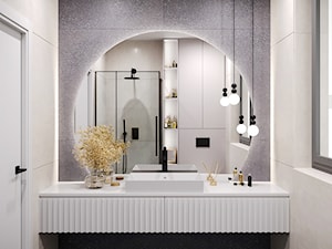 Nowoczesna niebieska łazienka - zdjęcie od Smart Design